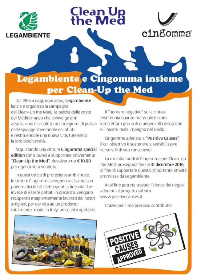 Cingomma Per Legambiente Clean Up The Med Manifesto